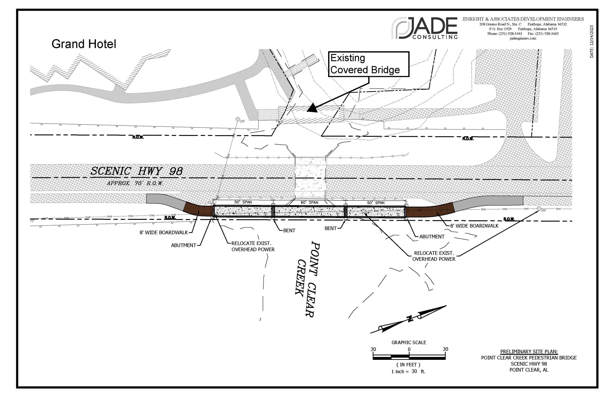Scenic Hwy 98 Point Clear pedestrian bridge preliminary site plan