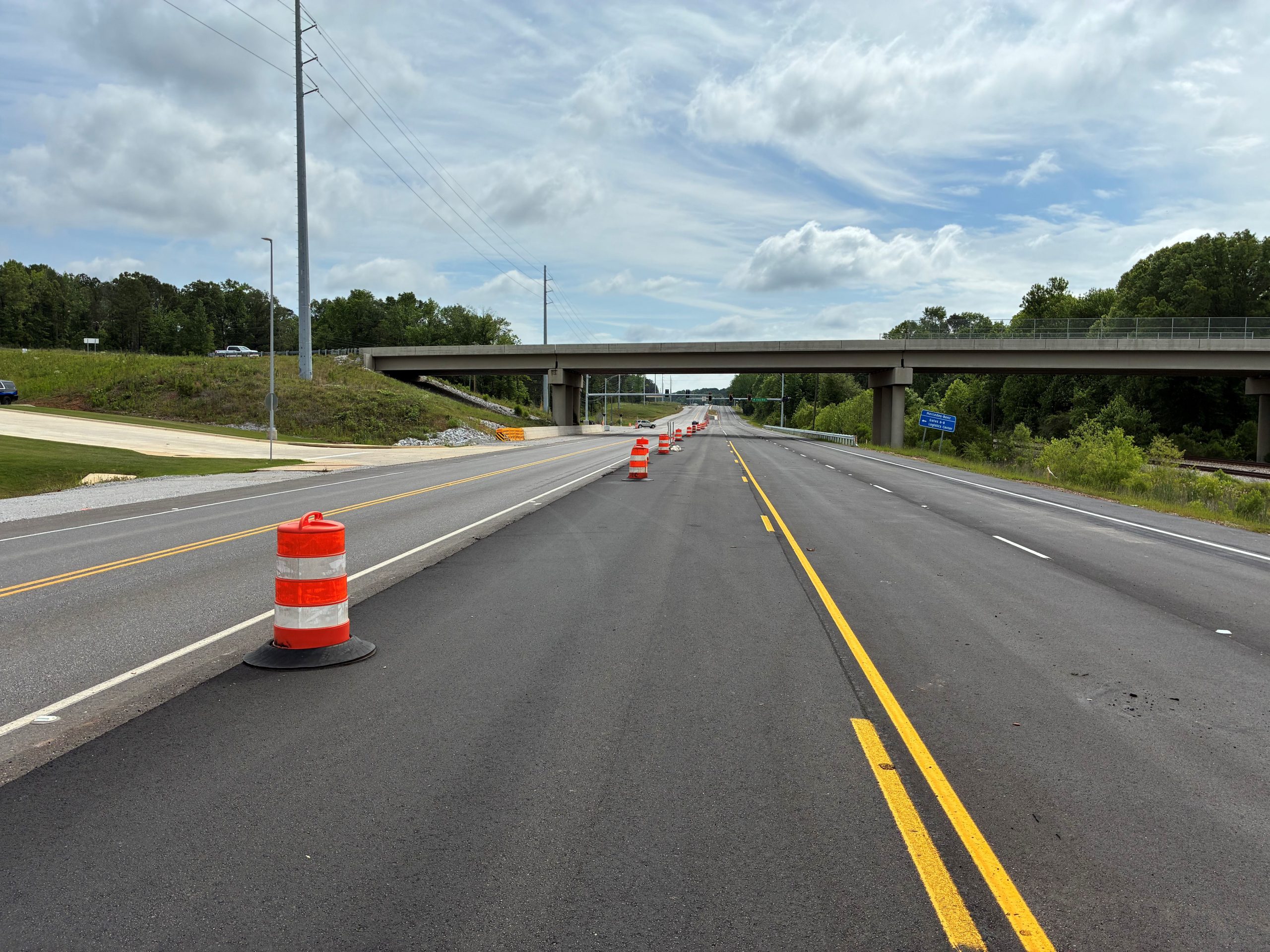 A photo showing the progress of the US-11 project in Vance.