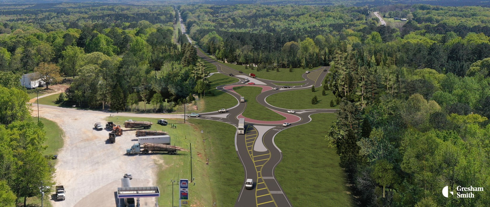 SR-167 and SR-87 Roundabout rendering