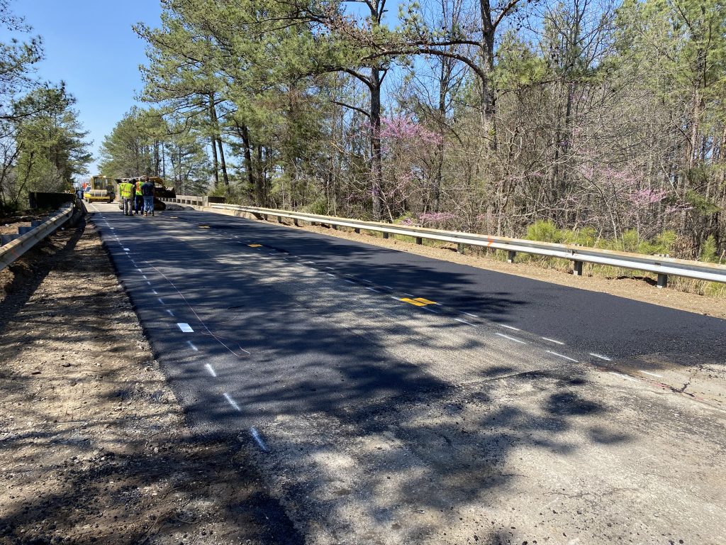 ALDOT crews complete repairs to the east approach of the bridge on Parker Road over I-65 in Morgan County