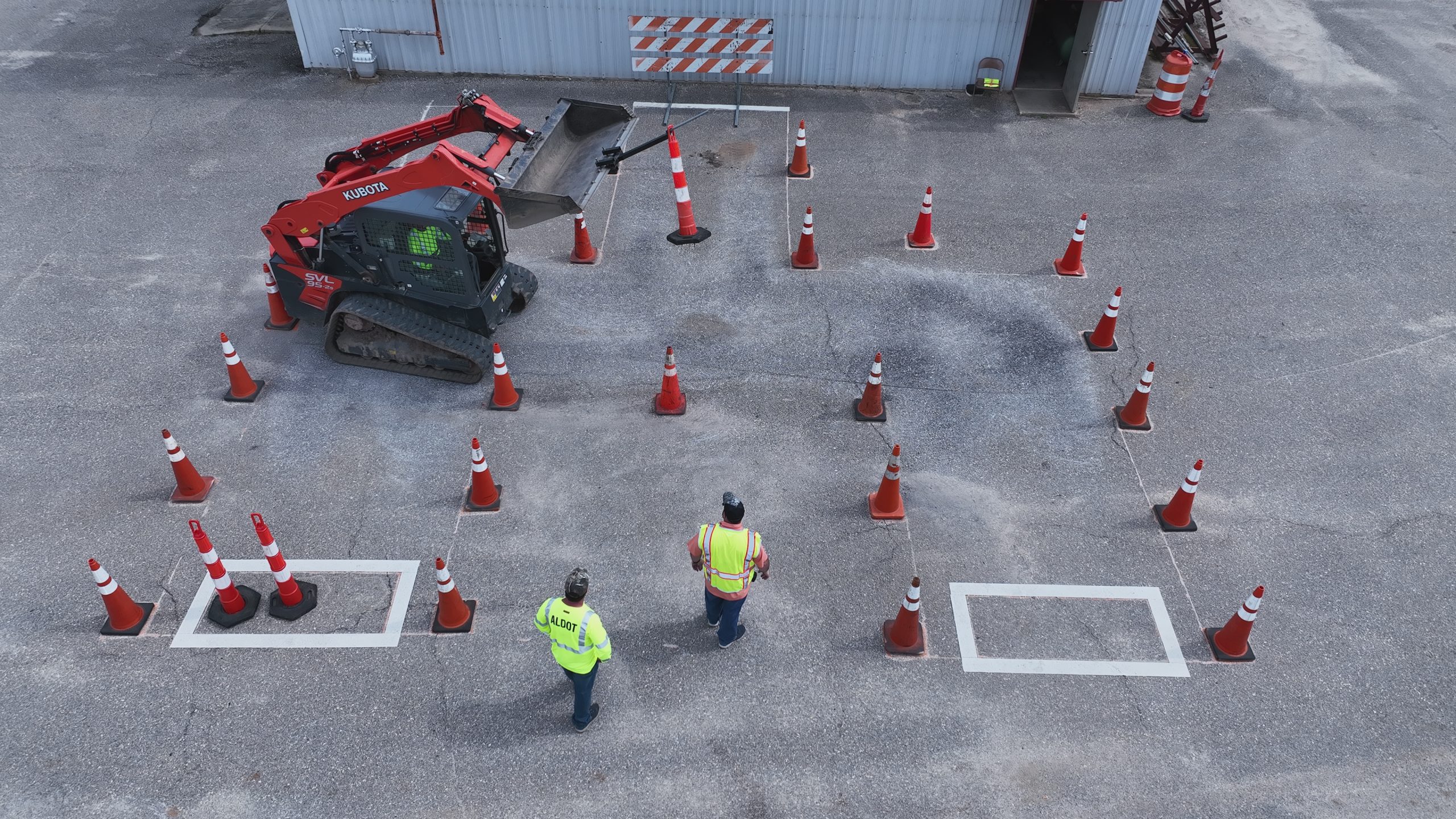Drone view from above of the Roadeo Competition.