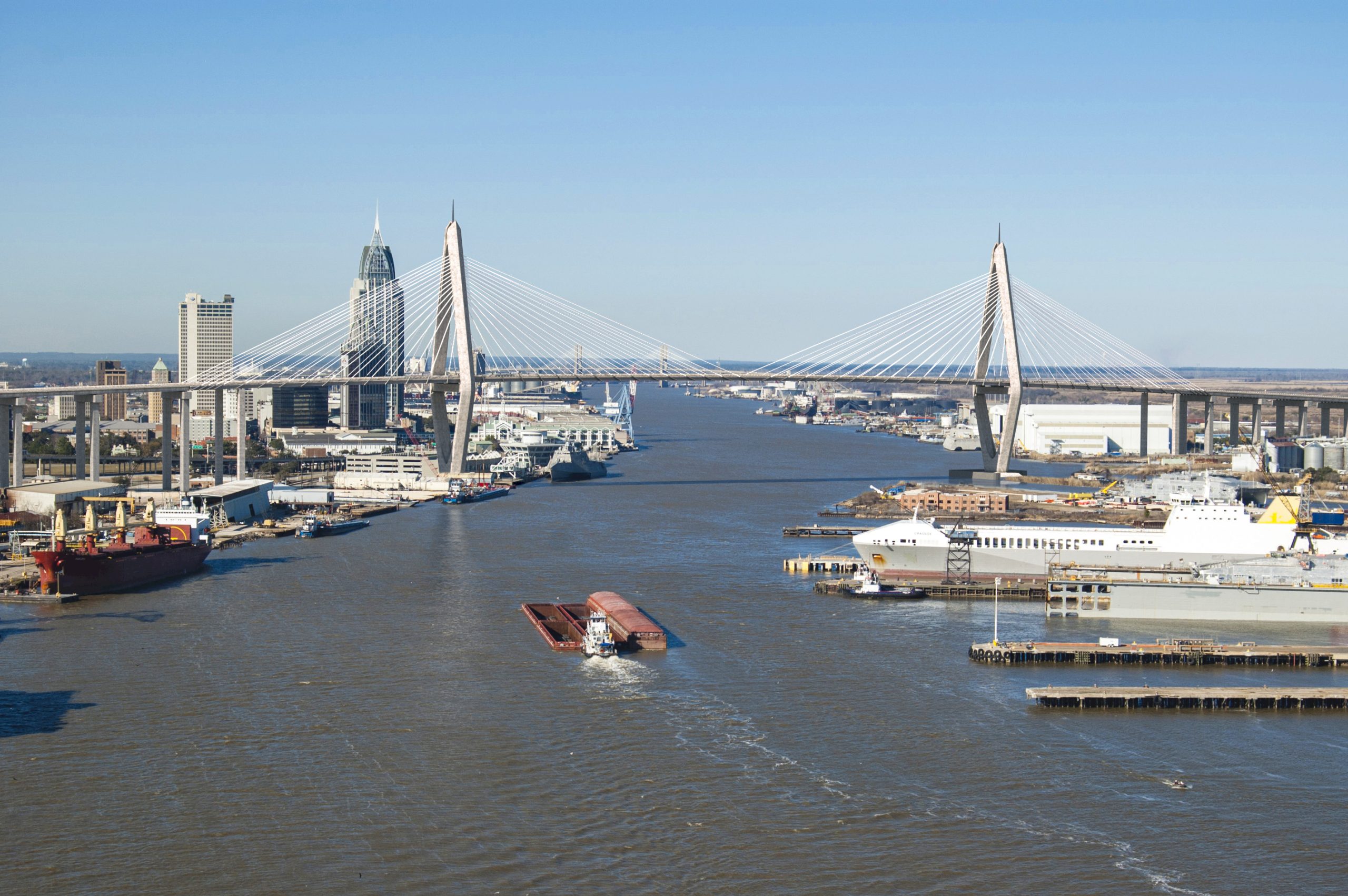 Proposed rendering of the Mobile River Bridge