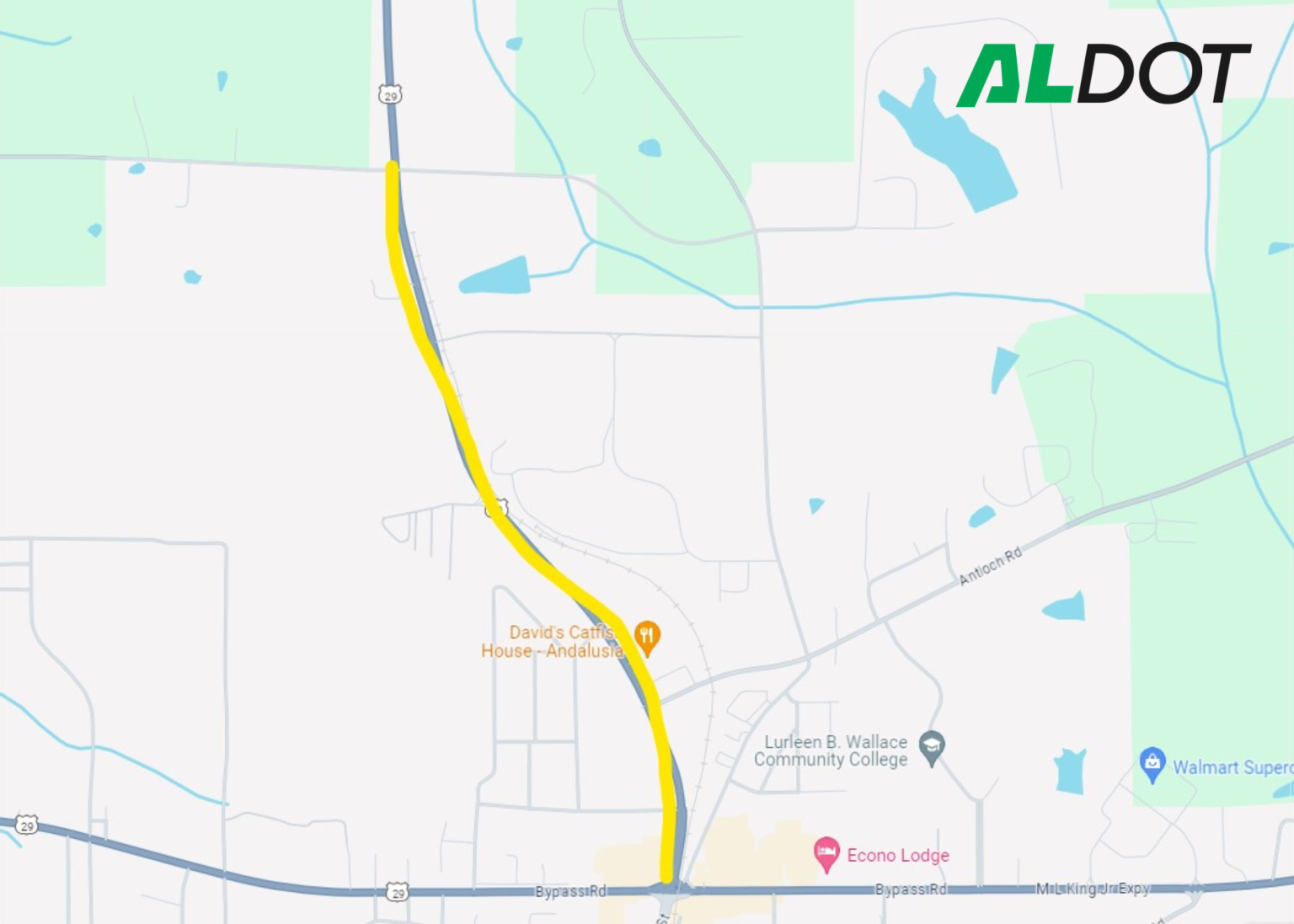 Resurfacing project on US-29 in Andalusia starts Monday - ALDOT News Hub