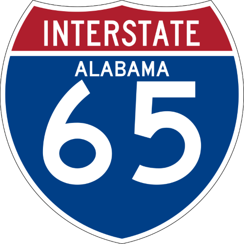 Interstate 65 shield sign