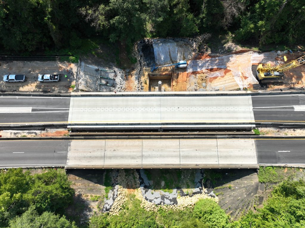 Drone view of the Sepulga River Bridge on I-65