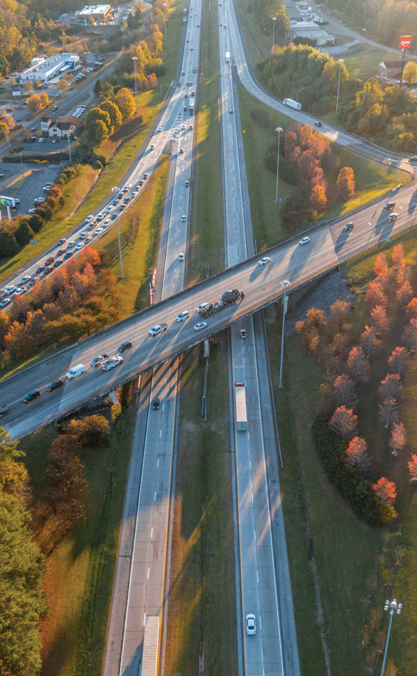 Aerial view of I-59 Interchange in Trussville, Al.