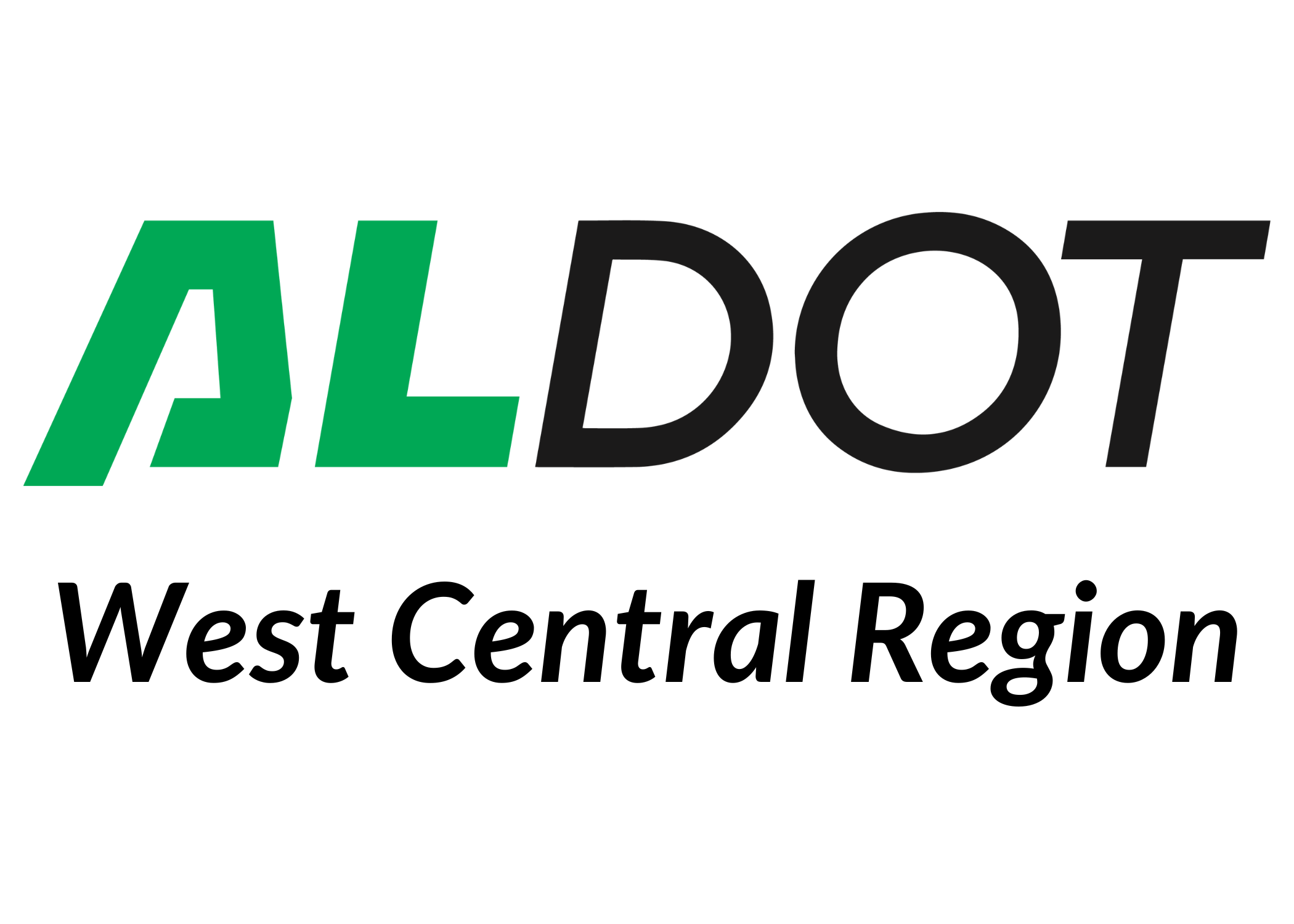 ALDOT logo with West Central Region under it