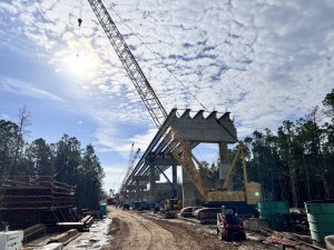 (ALDOT) continues to make progress on the new Intracoastal Waterway Bridge in Gulf Shores.