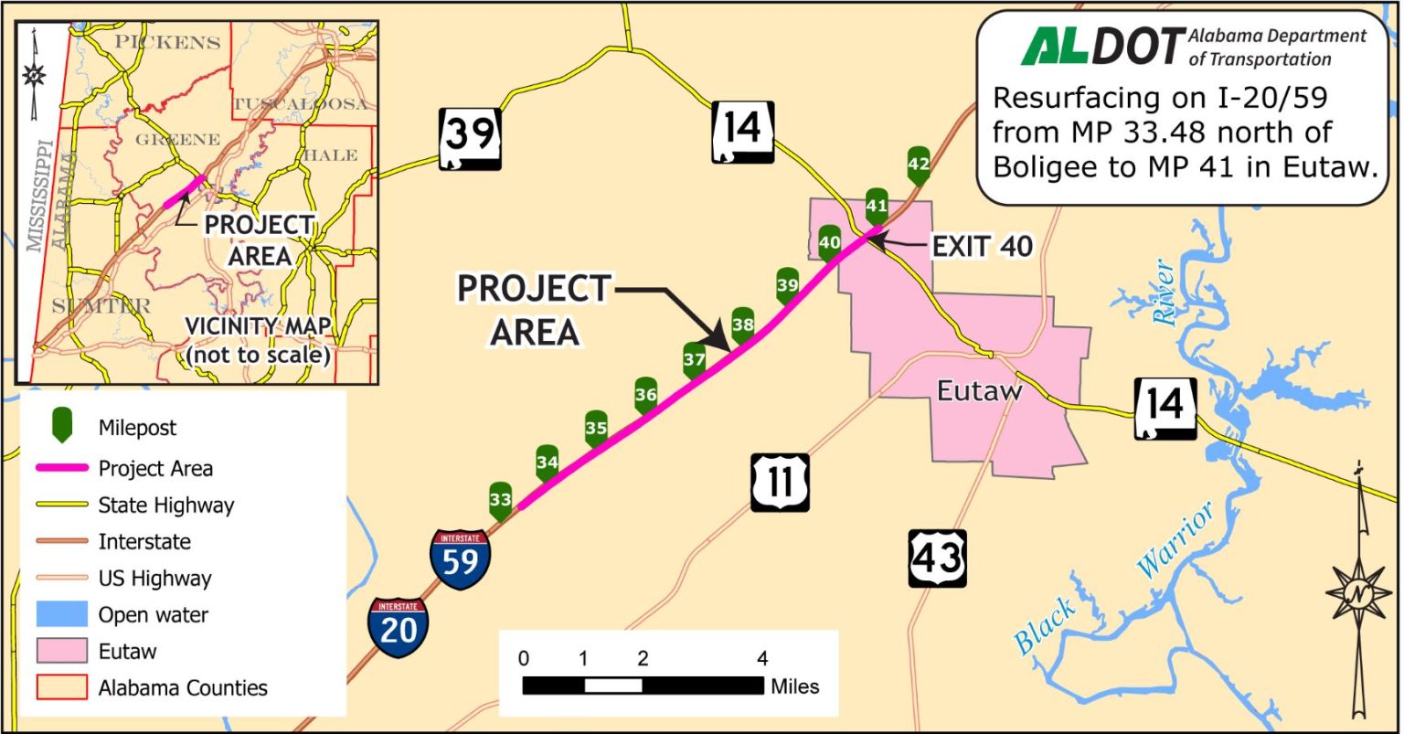 I-20/59 resurfacing in Greene County - ALDOT News Hub