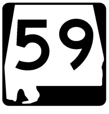 Graphic sign State Route 59