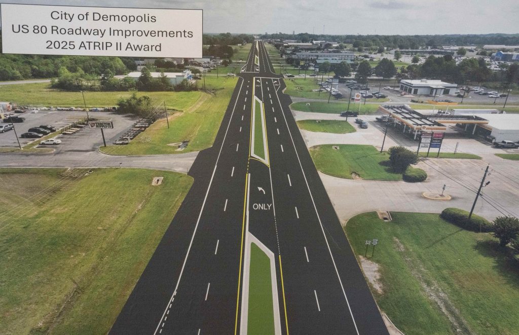Rendering of the ATRIP-II project on US-80 in Demopolis, Ala.
