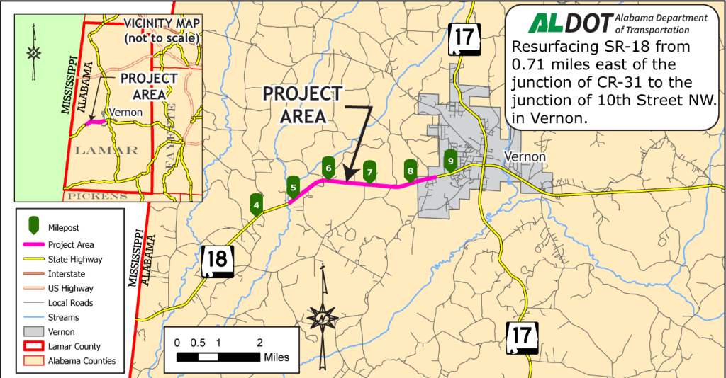 ALDOT to resurface portion of SR-18 in Lamar County - ALDOT News Hub