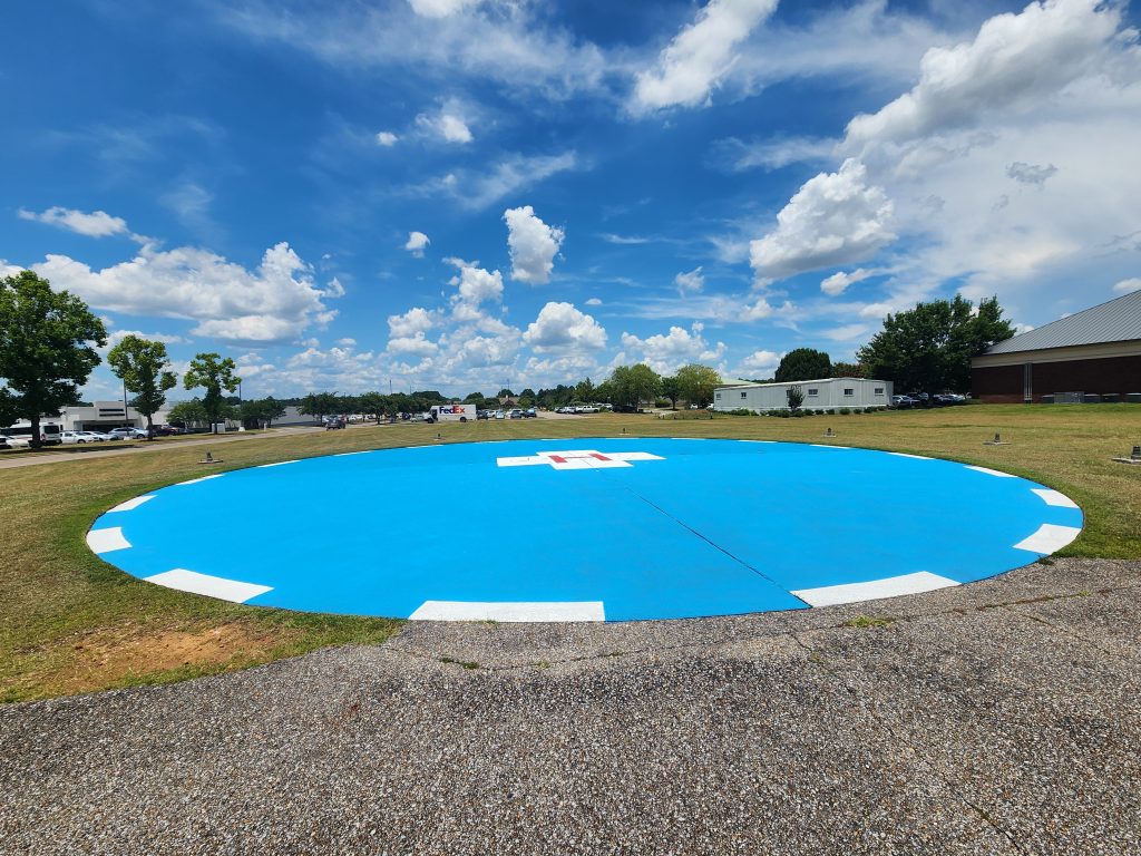 Photo of Helipad at Flowers Hospital in Dothan, Alabama.