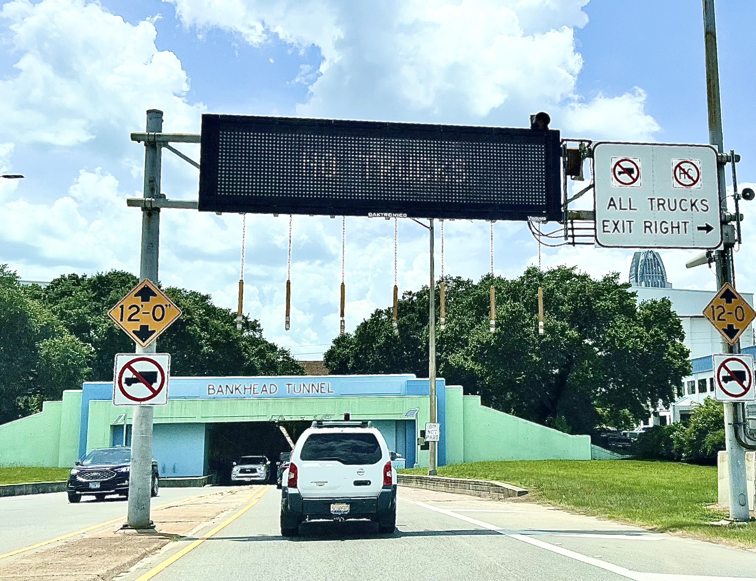Exterior Westbound Approach Bankhead Tunnel, Mobile.