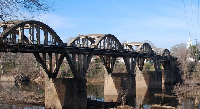 Bibb Graves Bridge in downtown Wetumpka.