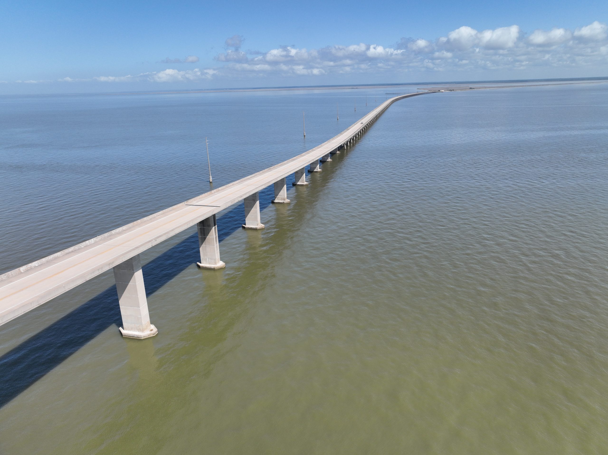 Aerial view of Dauphin Island Bridge (SR 193) in Mobile County