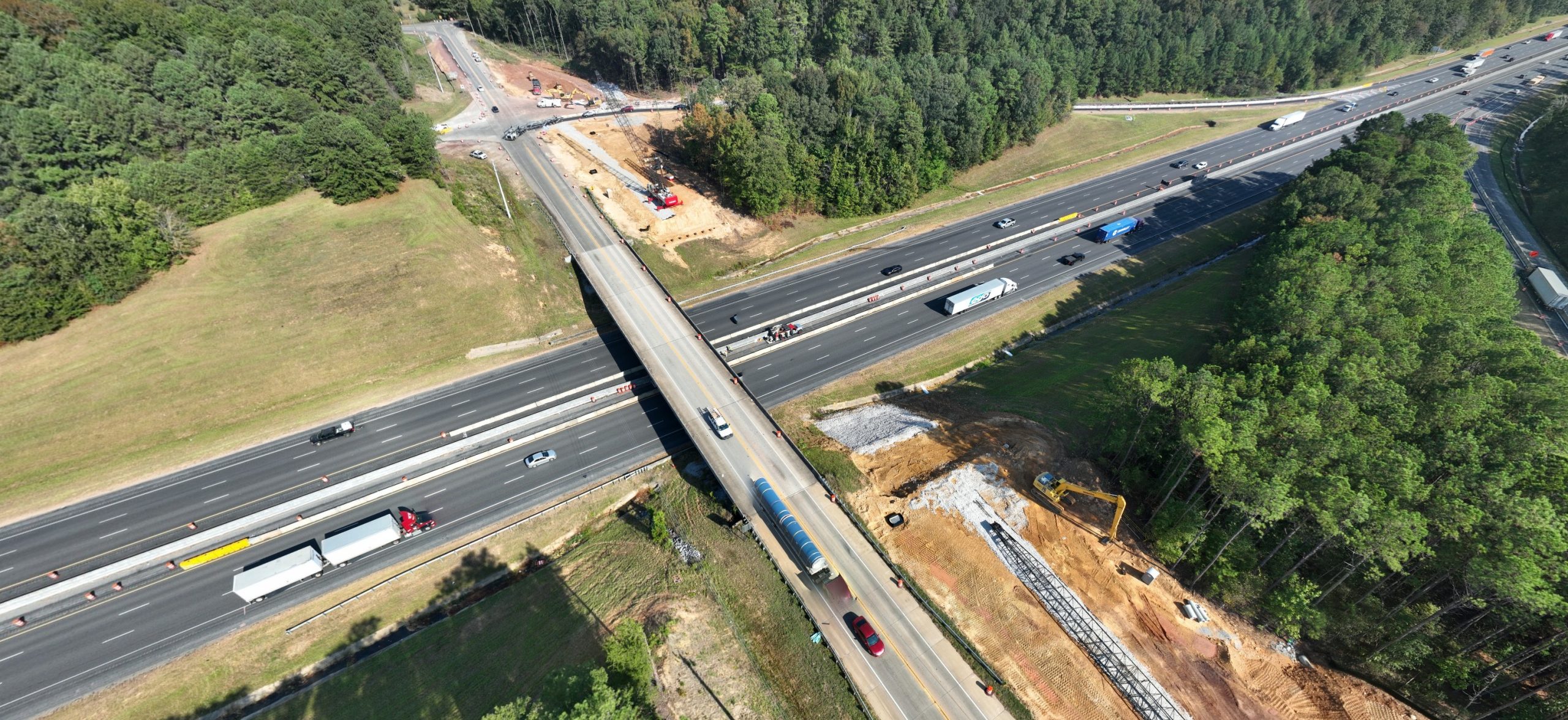 Diverging Diamond Interchange under construction in Jefferson County.