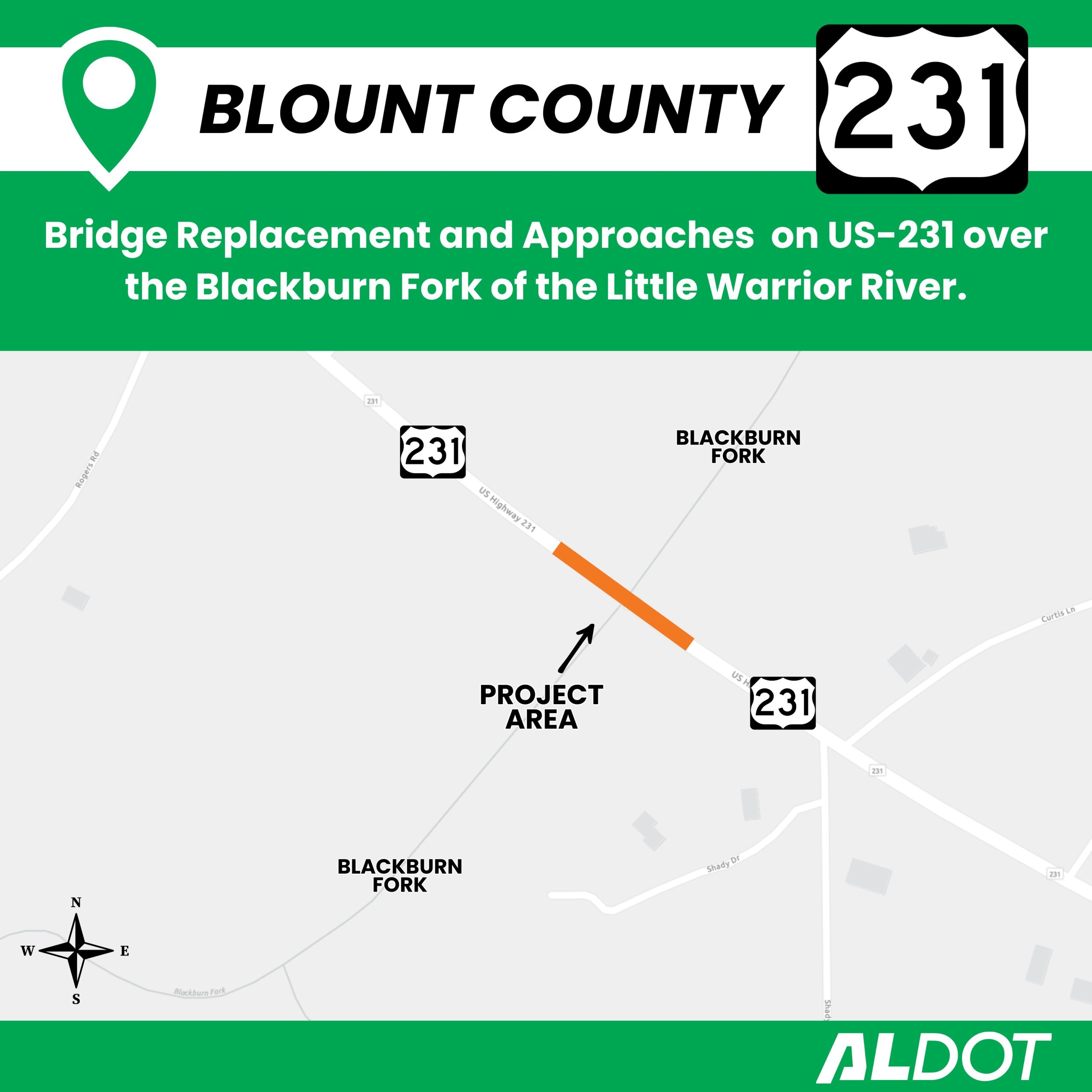 SR-53 (US-231) BR over Blackburn Fork of the Little Warrior River