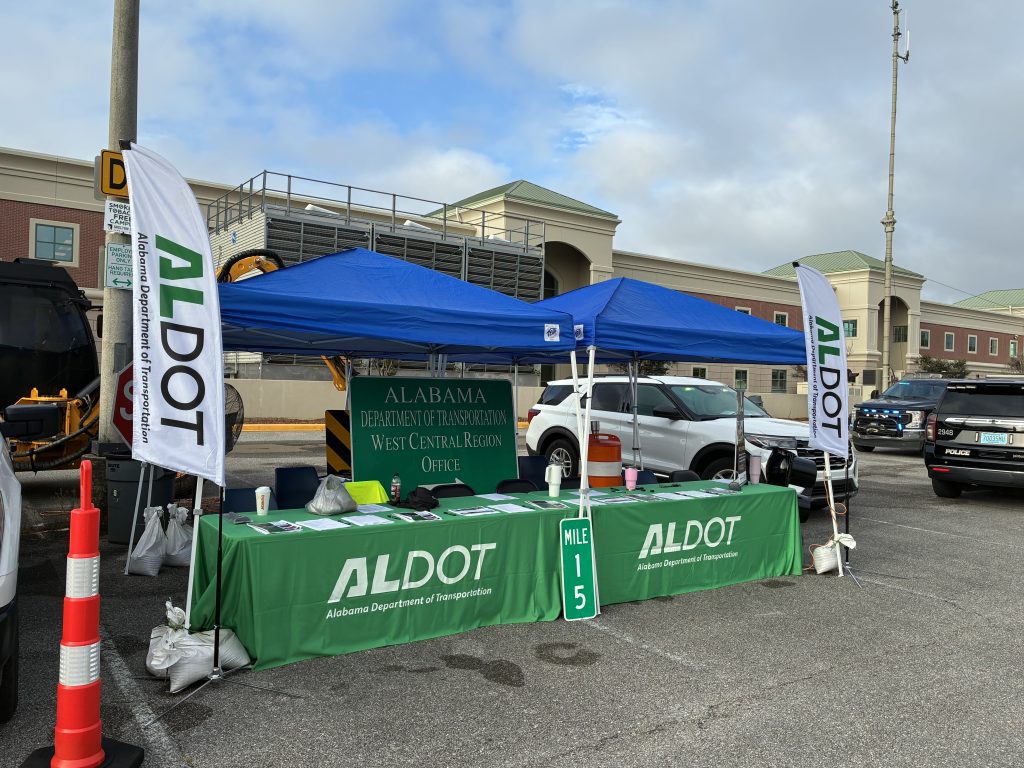 The ALDOT stand at the ninth annual West Alabama Worlds of Work (WOW) career expo