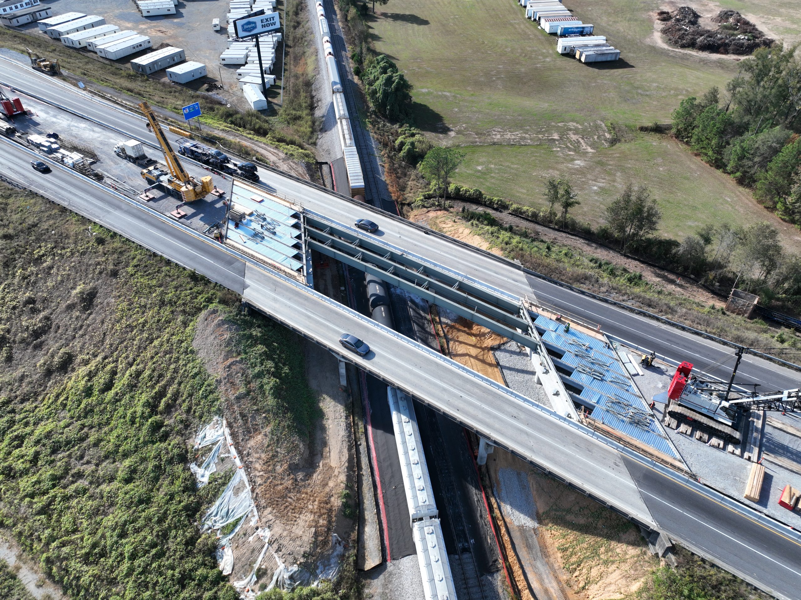 Bridge construction is underway in the I-65 widening project north of Calera's Exit 231.