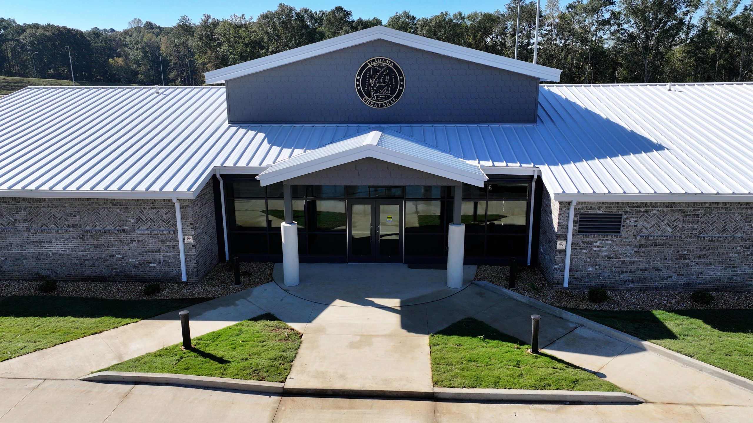 View of the entrance for the I-65 South rest area in Butler County.