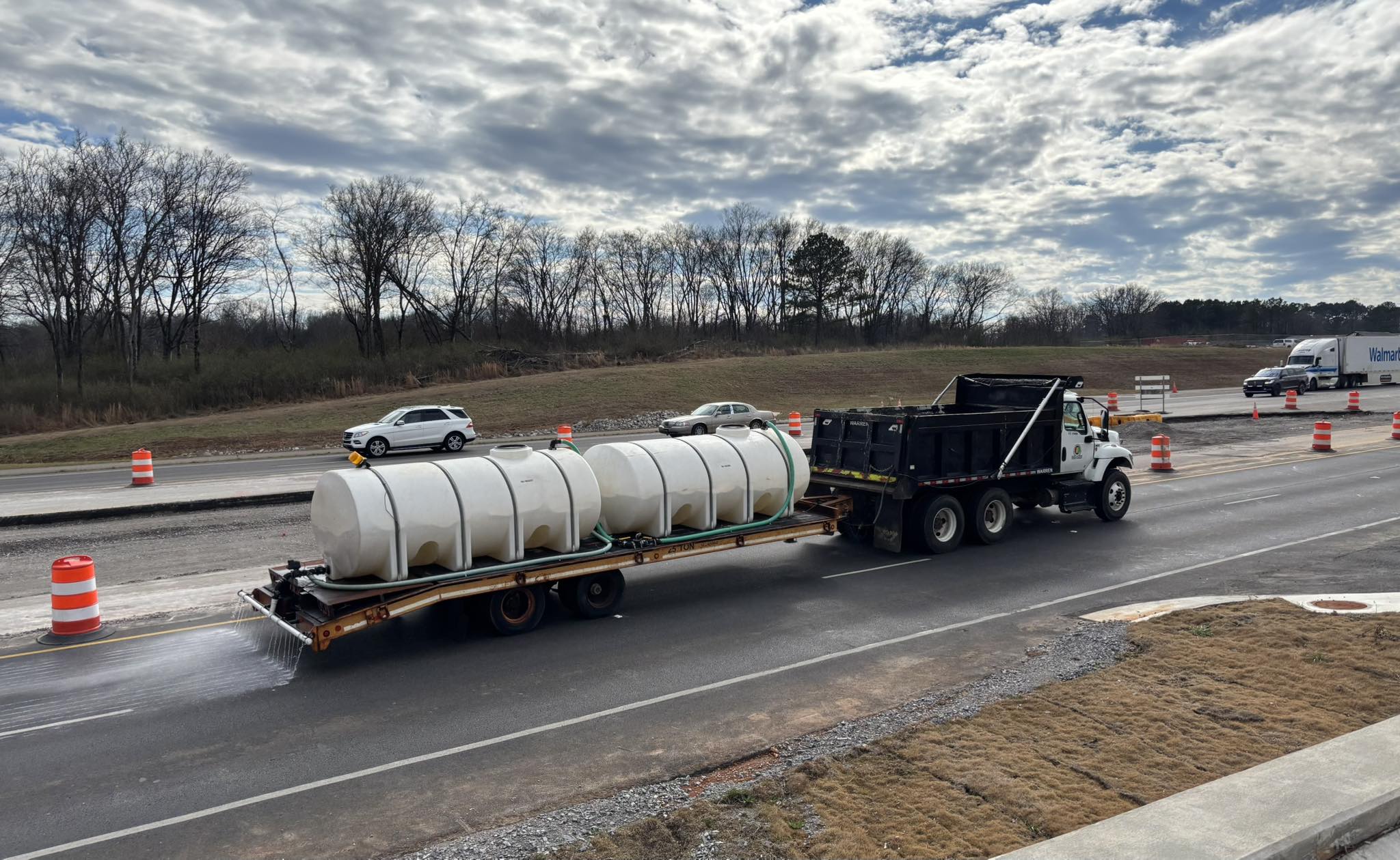 ALDOT pretreats US-72/Florence Boulevard in Lauderdale County in anticipation of winter weather hitting northwest Alabama.