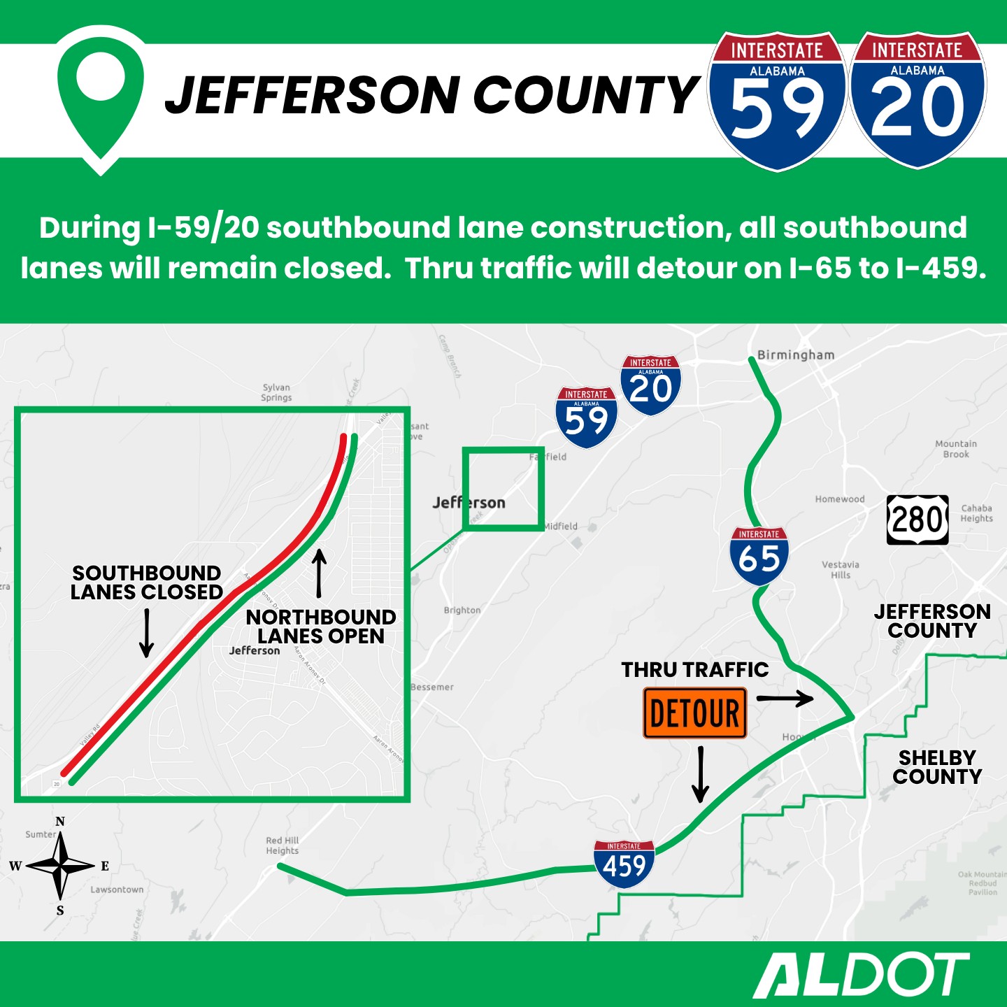ALDOT is seeking public comment on proposed I-59/20 widening