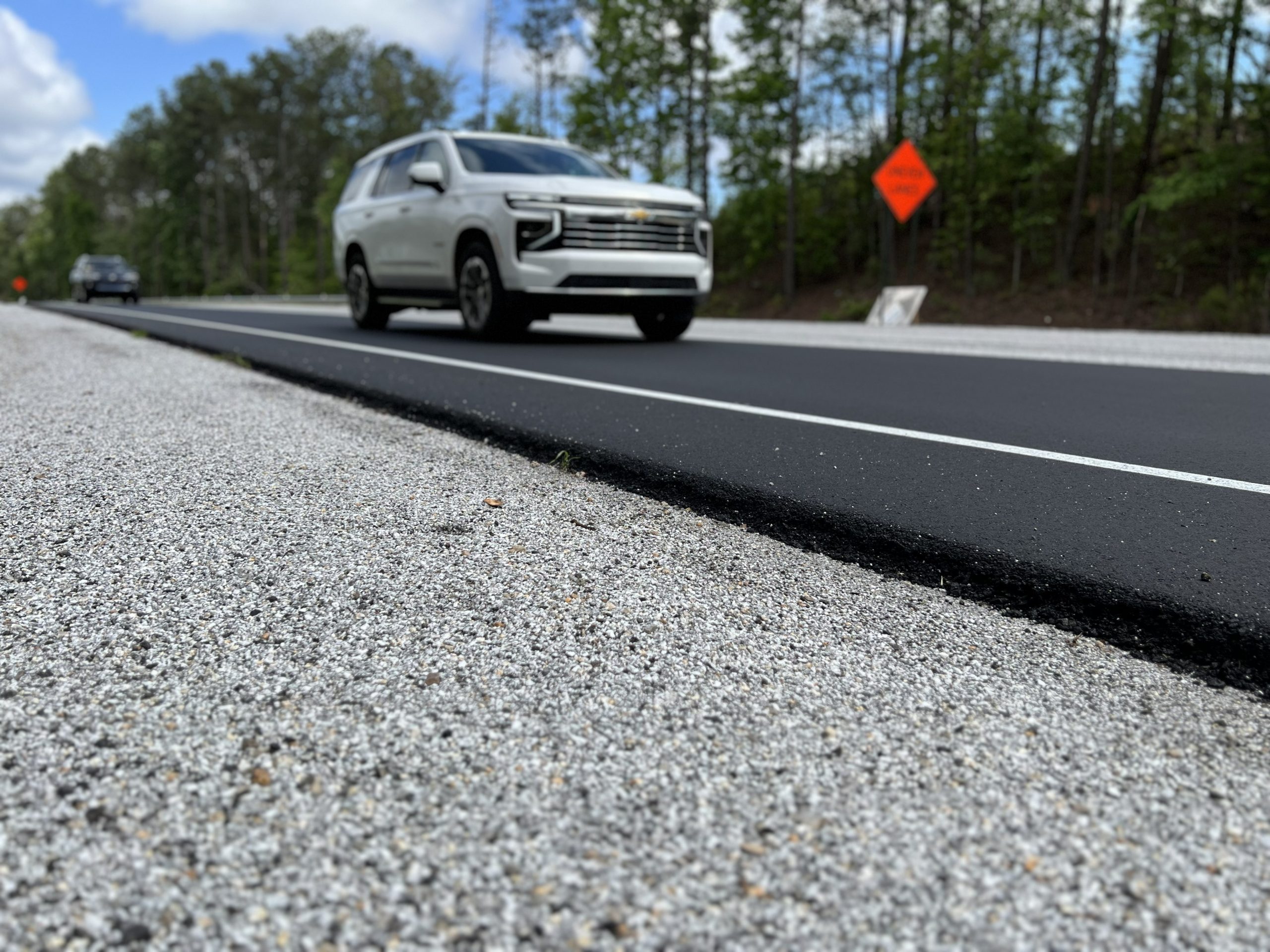 ALDOT is resurfacing a 7.6-mile stretch of SR-77 west of Ashland in Clay County.