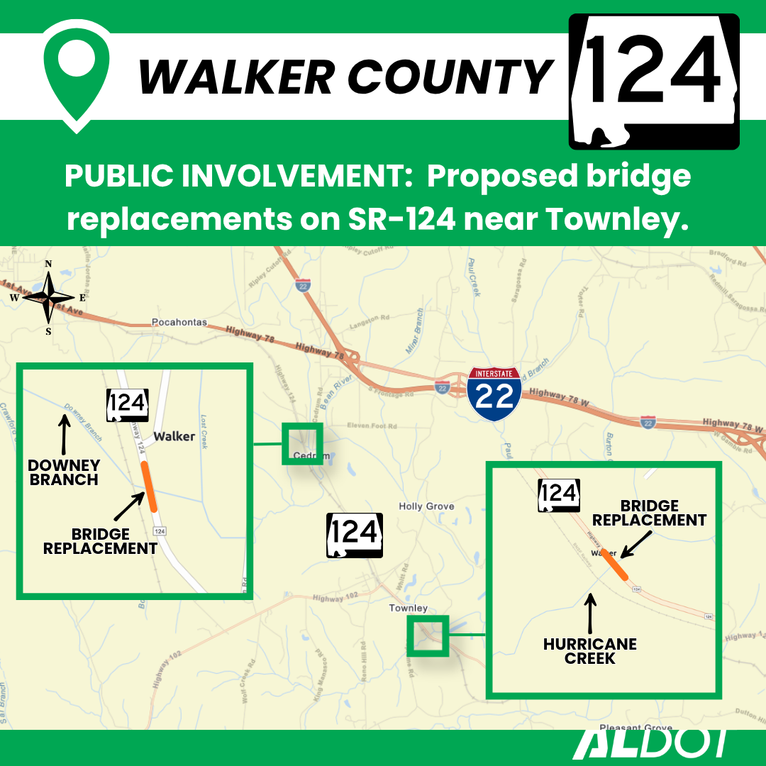 SR124 Bridge Replacement Project Map
