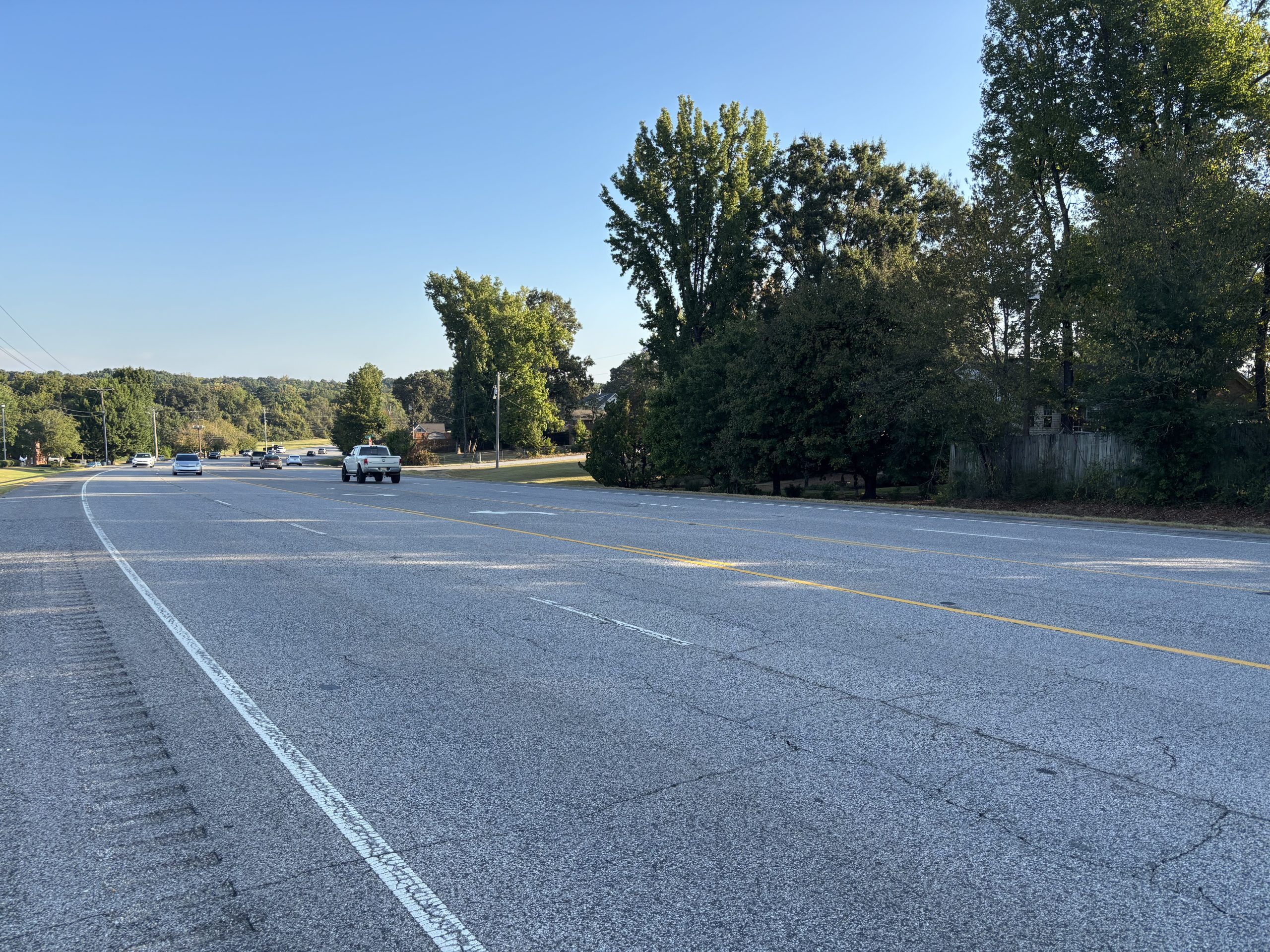 Traffic travels on a highway