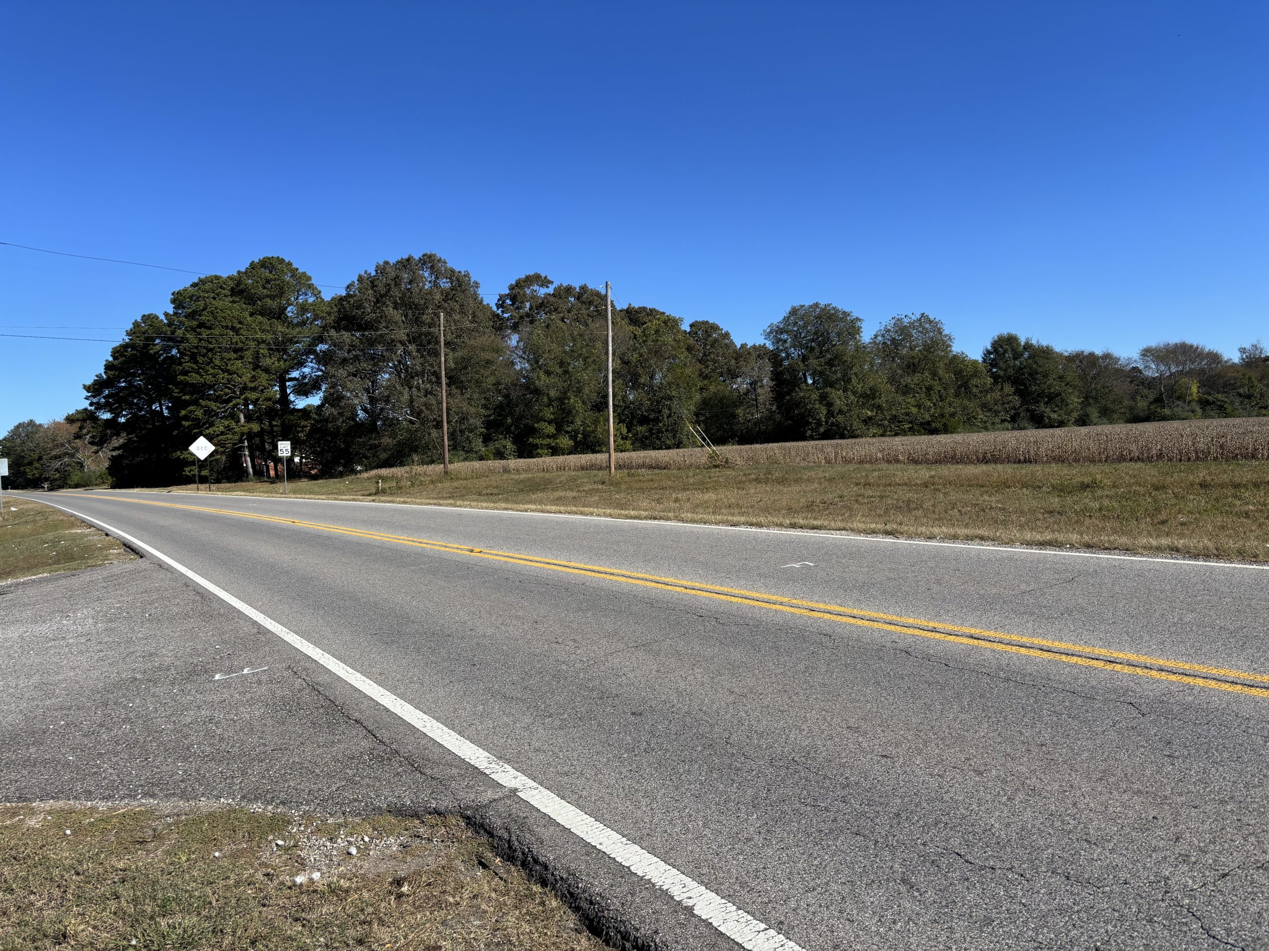 A two-lane road